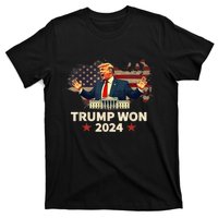 Us Flag Retro Trump Won 2024 President 47th Election Gift T-Shirt