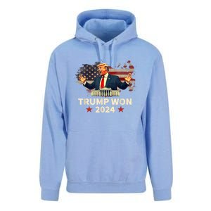 Us Flag Retro Trump Won 2024 President 47th Election Gift Unisex Surf Hoodie