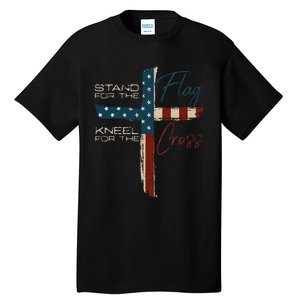 Usa Flag Religious Quote 4th Of July Christian Faith Tall T-Shirt