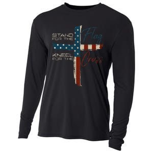 Usa Flag Religious Quote 4th Of July Christian Faith Cooling Performance Long Sleeve Crew