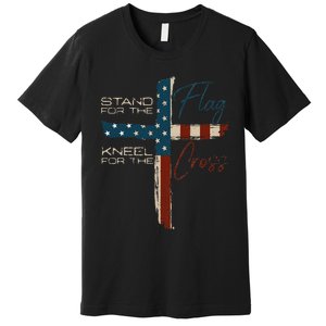 Usa Flag Religious Quote 4th Of July Christian Faith Premium T-Shirt