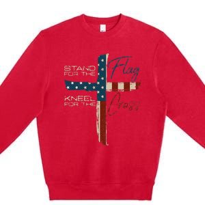 Usa Flag Religious Quote 4th Of July Christian Faith Premium Crewneck Sweatshirt