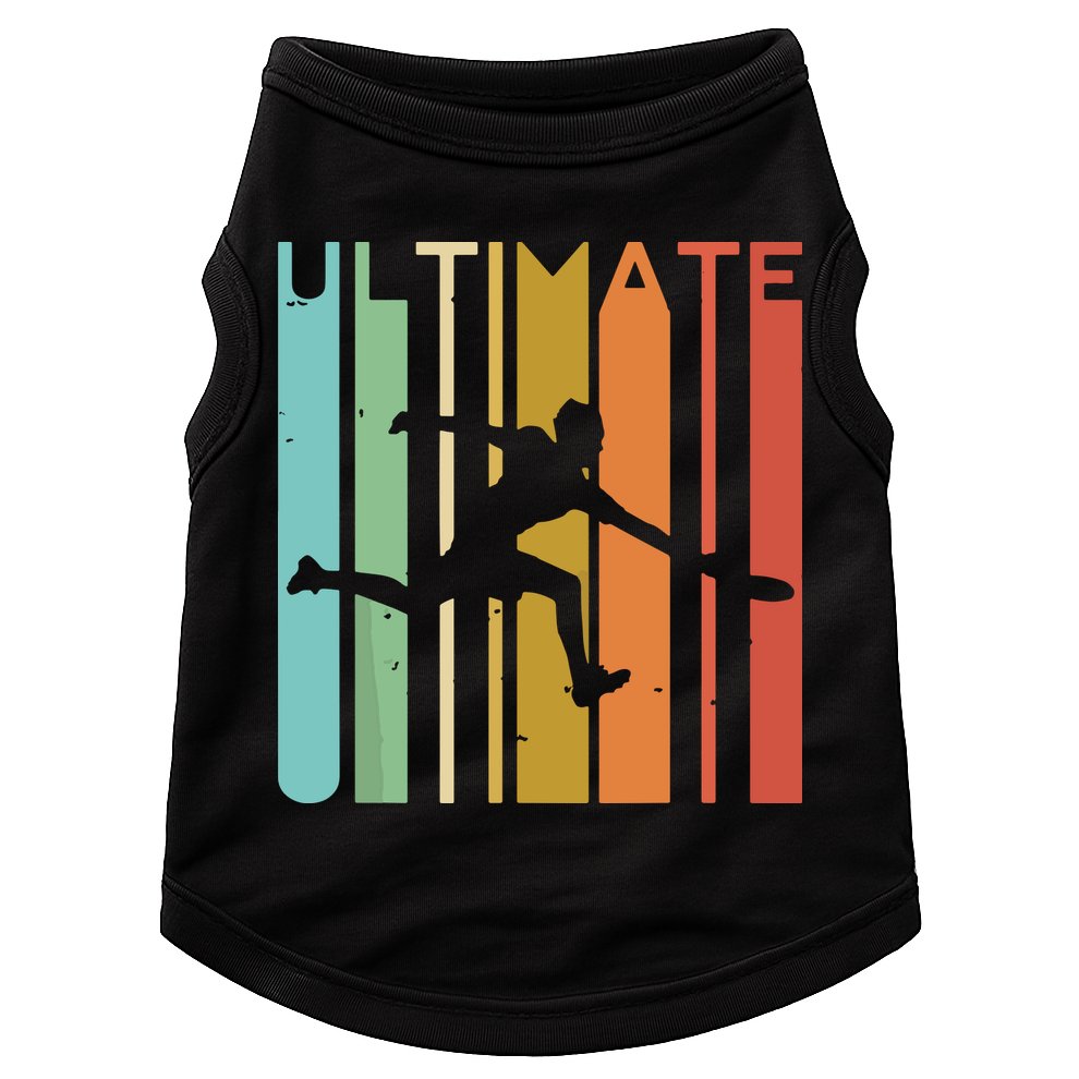 Ultimate Frisbee Retro Player Flying Disc Throwing Doggie Tank