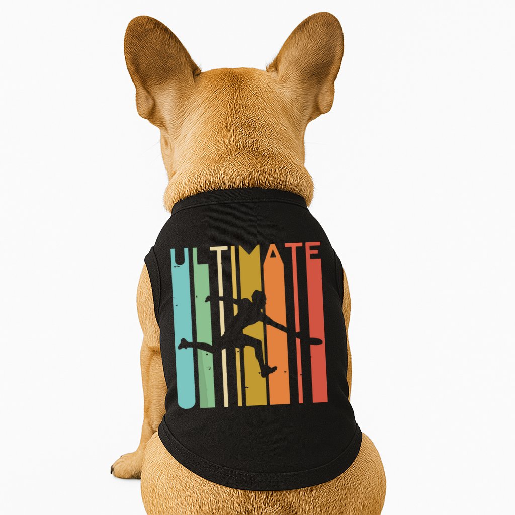 Ultimate Frisbee Retro Player Flying Disc Throwing Doggie Tank