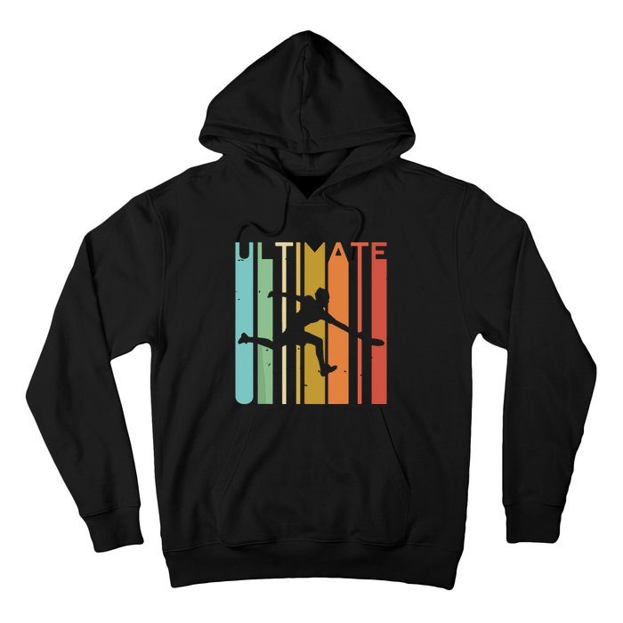 Ultimate Frisbee Retro Player Flying Disc Throwing Hoodie