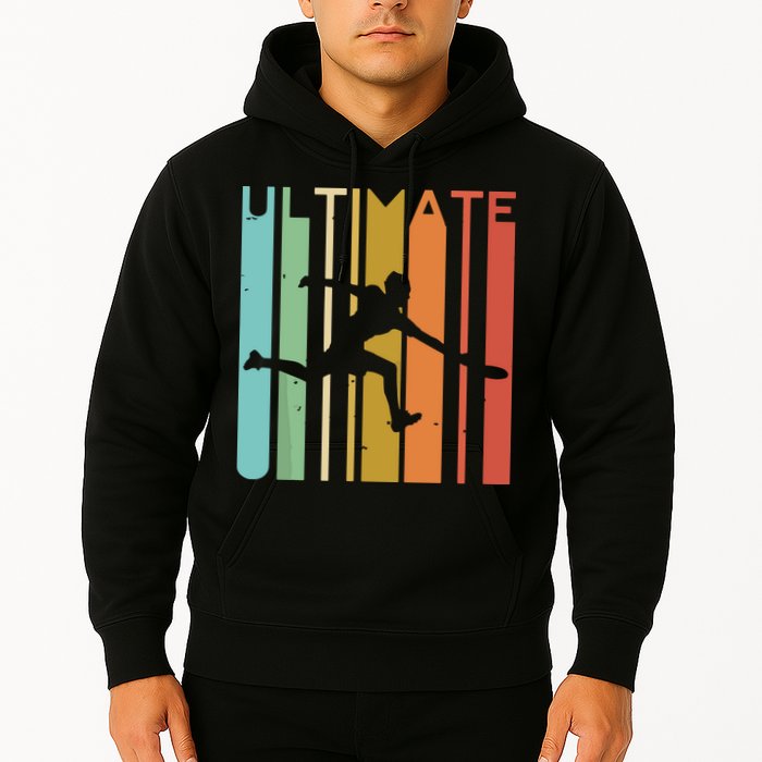 Ultimate Frisbee Retro Player Flying Disc Throwing Hoodie