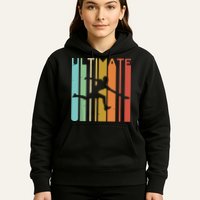 Ultimate Frisbee Retro Player Flying Disc Throwing Hoodie