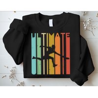 Ultimate Frisbee Retro Player Flying Disc Throwing Sweatshirt