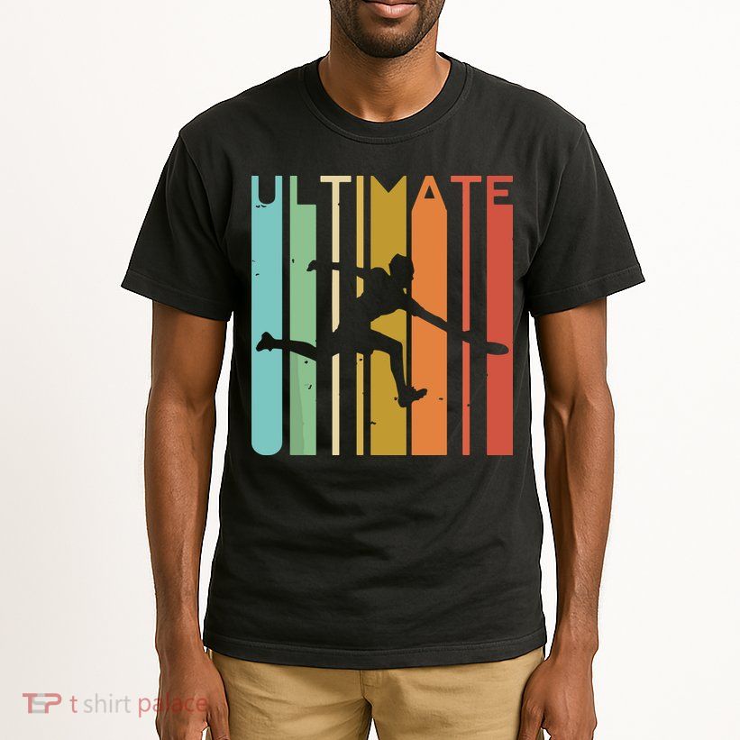 Ultimate Frisbee Retro Player Flying Disc Throwing Tall T-Shirt
