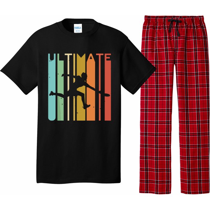 Ultimate Frisbee Retro Player Flying Disc Throwing Pajama Set