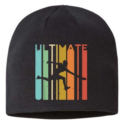 Ultimate Frisbee Retro Player Flying Disc Throwing Sustainable Beanie