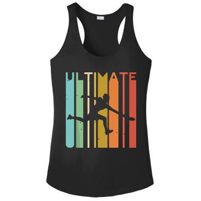 Ultimate Frisbee Retro Player Flying Disc Throwing Ladies PosiCharge Competitor Racerback Tank