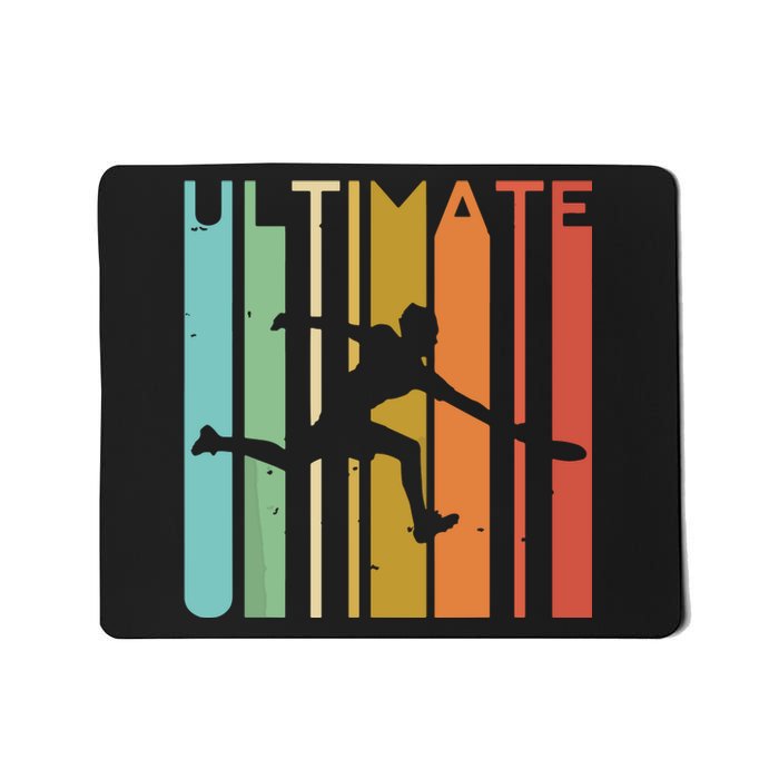 Ultimate Frisbee Retro Player Flying Disc Throwing Mousepad