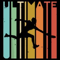 Ultimate Frisbee Retro Player Flying Disc Throwing Poster