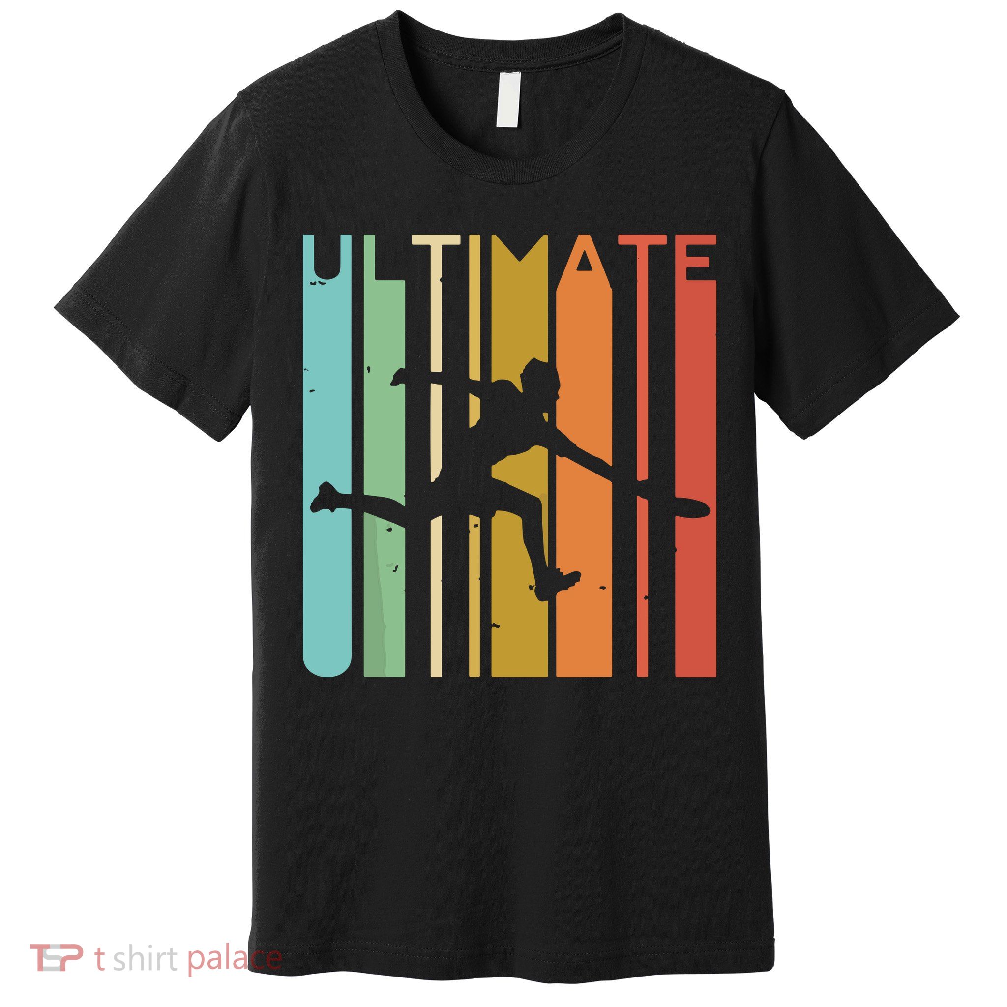 Ultimate Frisbee Retro Player Flying Disc Throwing Premium T-Shirt