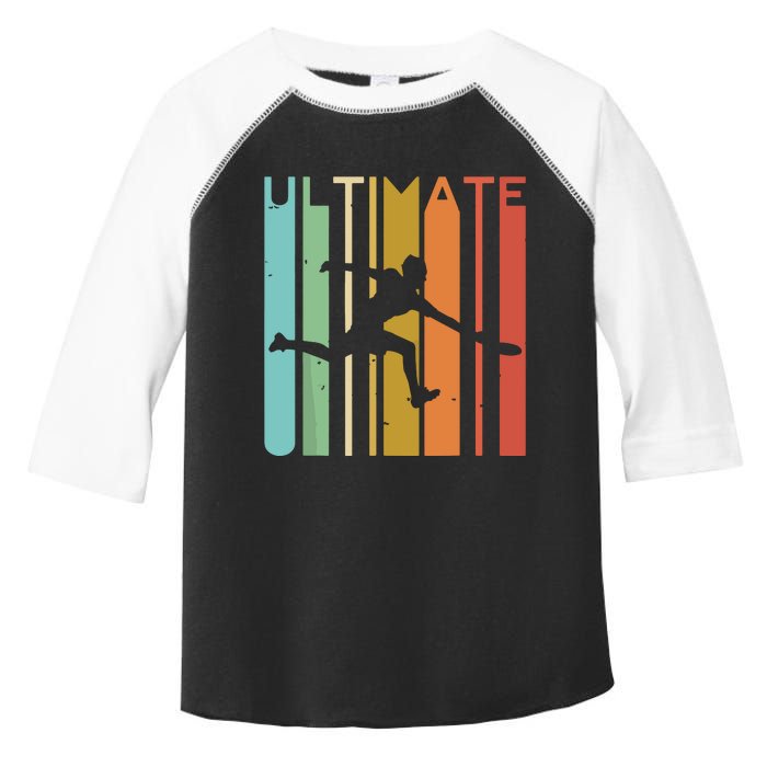 Ultimate Frisbee Retro Player Flying Disc Throwing Toddler Fine Jersey T-Shirt