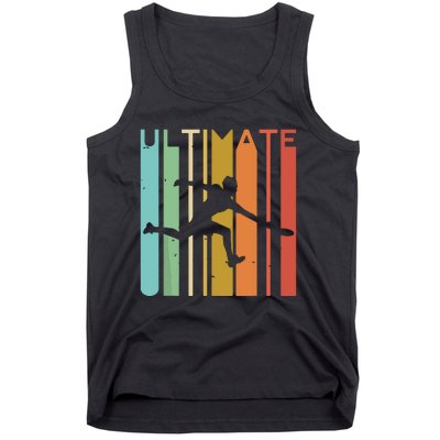 Ultimate Frisbee Retro Player Flying Disc Throwing Tank Top