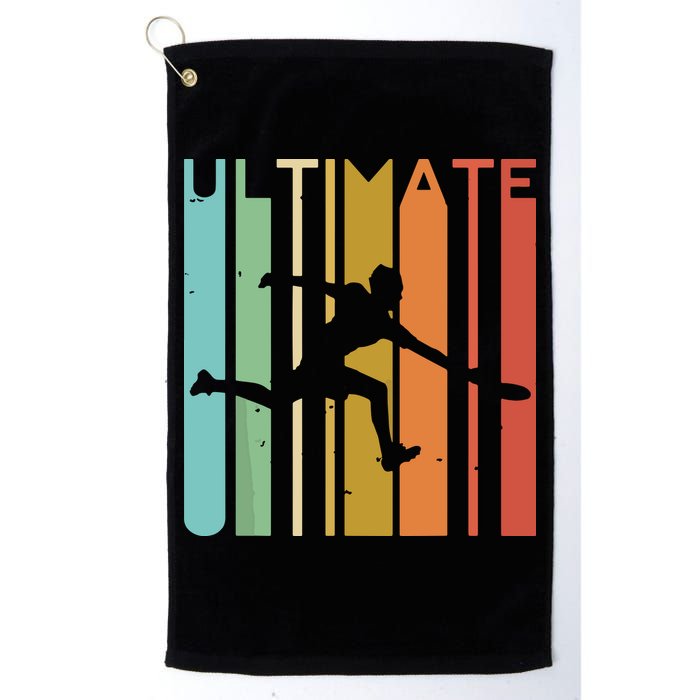 Ultimate Frisbee Retro Player Flying Disc Throwing Golf Towel