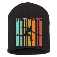 Ultimate Frisbee Retro Player Flying Disc Throwing Short Acrylic Beanie