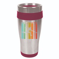 Ultimate Frisbee Retro Player Flying Disc Throwing 16oz Travel Tumbler