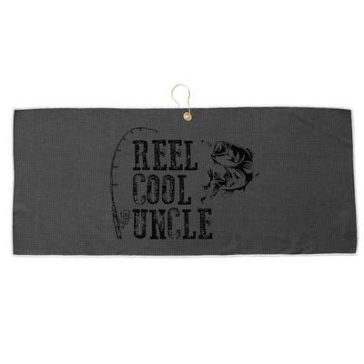 Uncle Fishing Reel Cool Uncle Funny Gift Large Microfiber Waffle Golf Towel