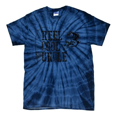 Uncle Fishing Reel Cool Uncle Funny Gift Tie-Dye T-Shirt