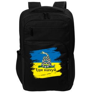 Ukrainian Flag Russian War Ship Go Fuck Yourself Impact Tech Backpack