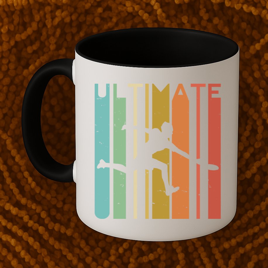 Ultimate Frisbee Retro Player Flying Disc College Cute Gift Mug
