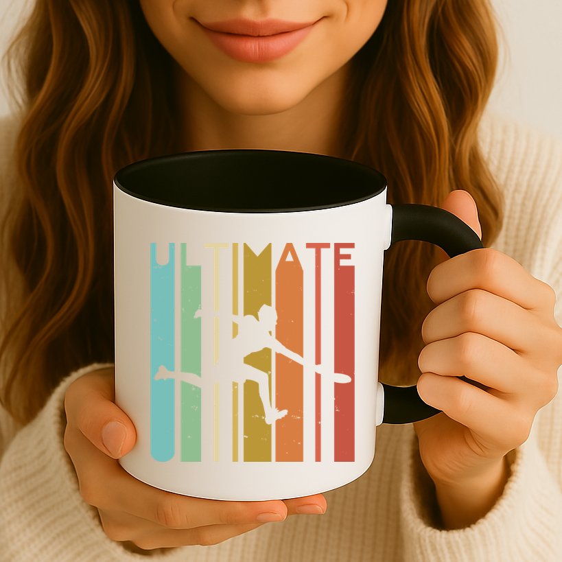 Ultimate Frisbee Retro Player Flying Disc College Cute Gift Mug