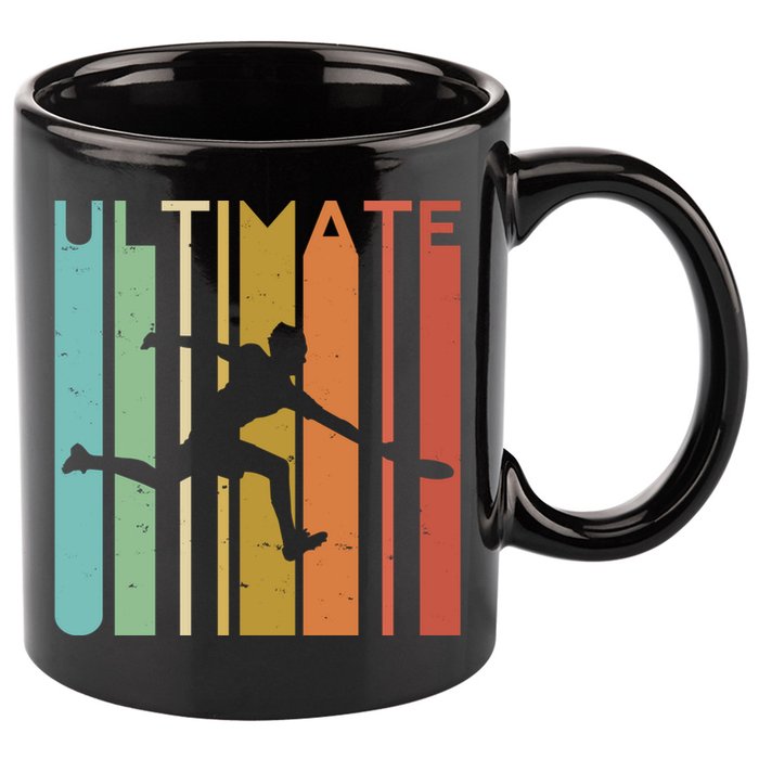 Ultimate Frisbee Retro Player Flying Disc College Cute Gift 11oz C Handle Ceramic Mug