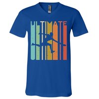 Ultimate Frisbee Retro Player Flying Disc College Cute Gift V-Neck T-Shirt