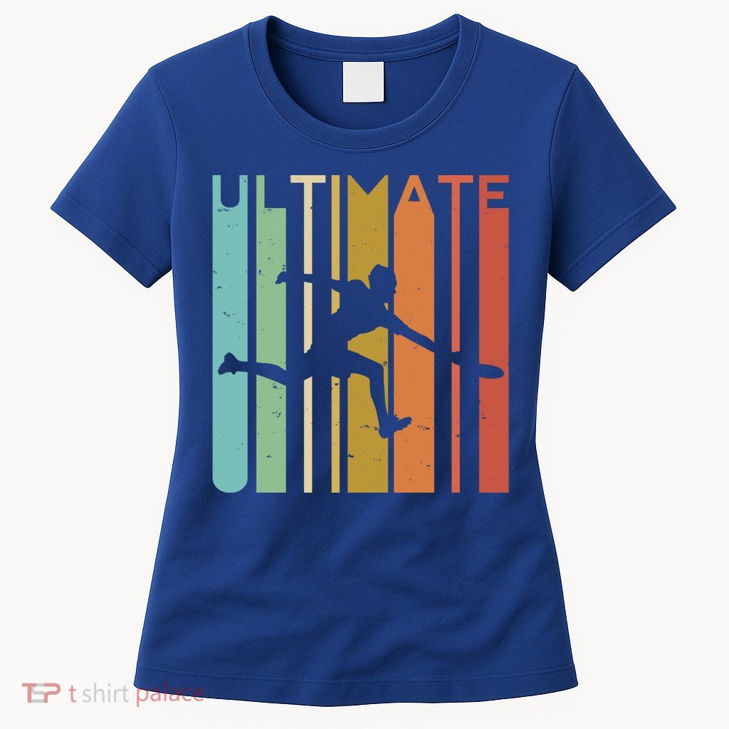 Ultimate Frisbee Retro Player Flying Disc College Cute Gift Womens T-Shirt