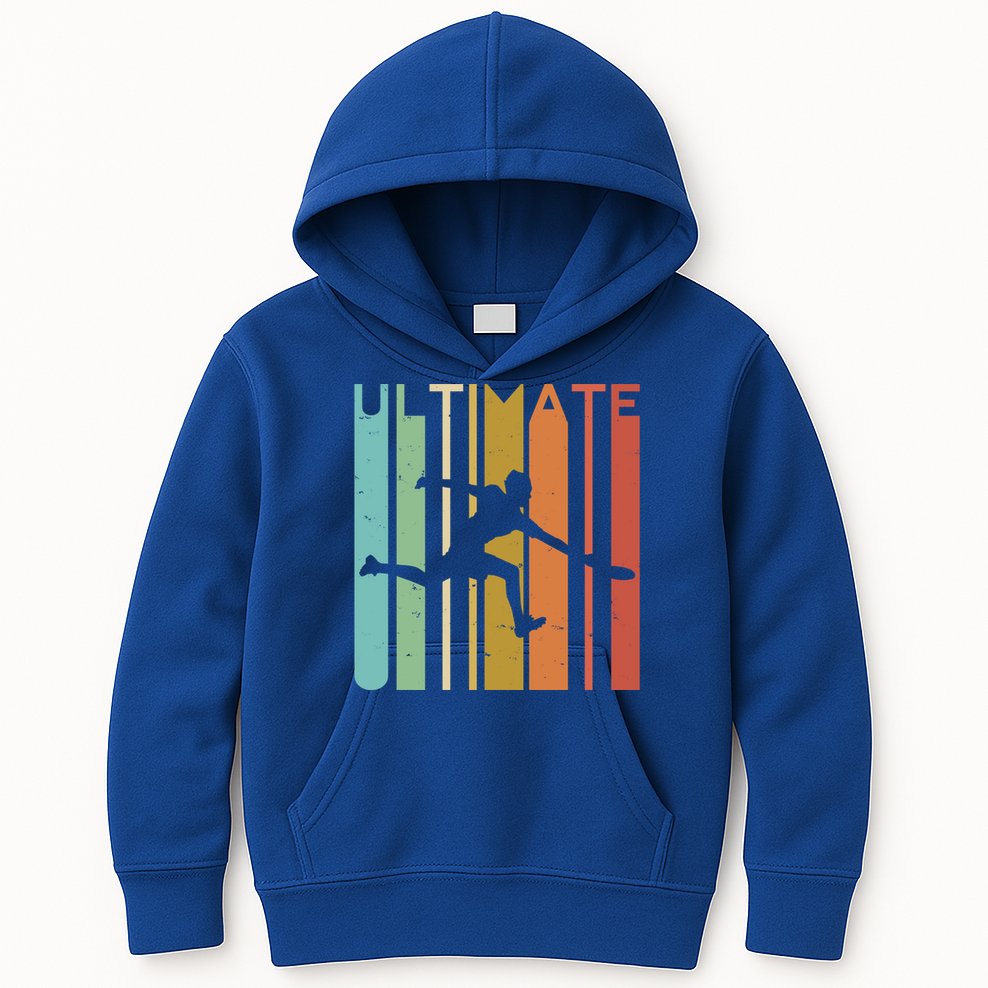 Ultimate Frisbee Retro Player Flying Disc College Cute Gift Kids Hoodie