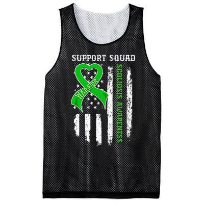 USA Flag Support Squad Scoliosis Awareness Mesh Reversible Basketball Jersey Tank