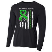 USA Flag Support Squad Scoliosis Awareness Cooling Performance Long Sleeve Crew