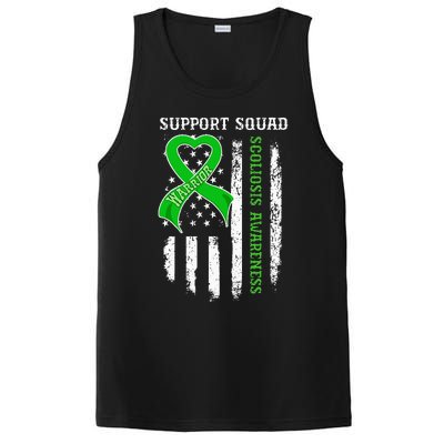 USA Flag Support Squad Scoliosis Awareness PosiCharge Competitor Tank