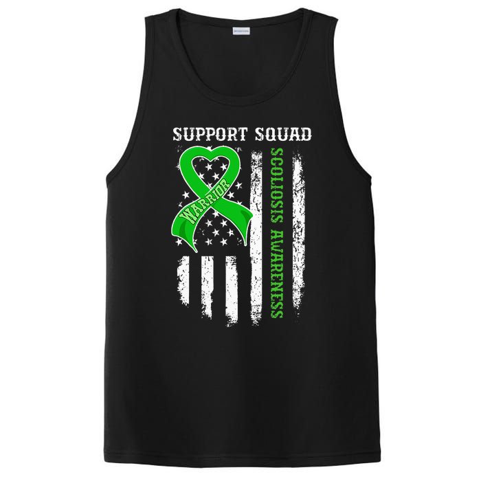 USA Flag Support Squad Scoliosis Awareness PosiCharge Competitor Tank