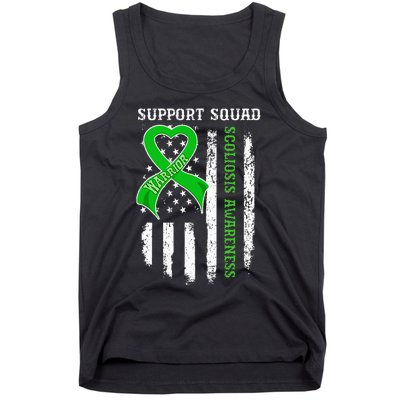 USA Flag Support Squad Scoliosis Awareness Tank Top