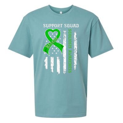 USA Flag Support Squad Scoliosis Awareness Sueded Cloud Jersey T-Shirt