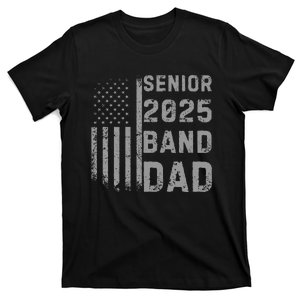 Usa Flag Senior Band Dad 2025 Marching Band Class Of 2025 T-Shirt