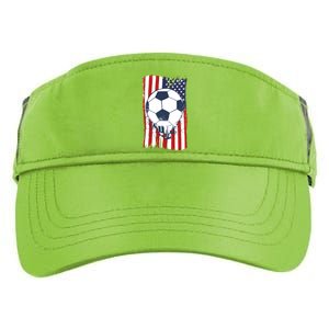 USA Flag Soccer Lover Adult Drive Performance Visor