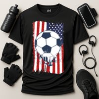 USA Flag Soccer Lover Cooling Performance Crew T-Shirt