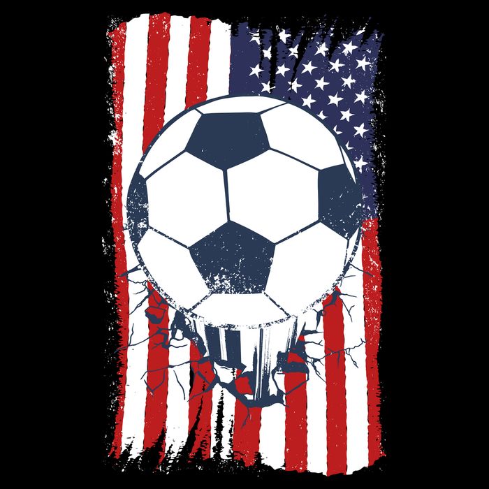 USA Flag Soccer Lover Cooling Performance Crew T-Shirt