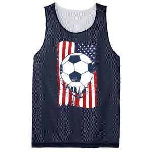 USA Flag Soccer Lover Mesh Reversible Basketball Jersey Tank