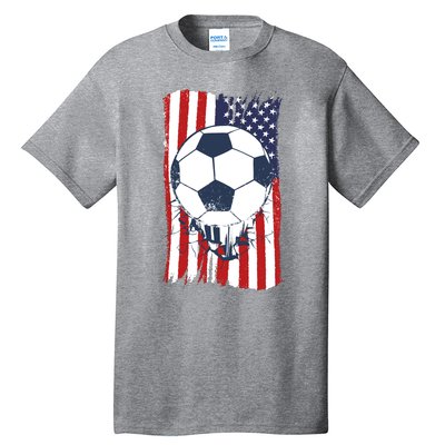 USA Flag Soccer Lover Tall T-Shirt