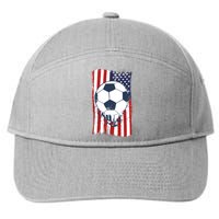 USA Flag Soccer Lover 7-Panel Snapback Hat