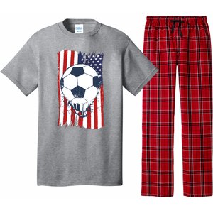 USA Flag Soccer Lover Pajama Set