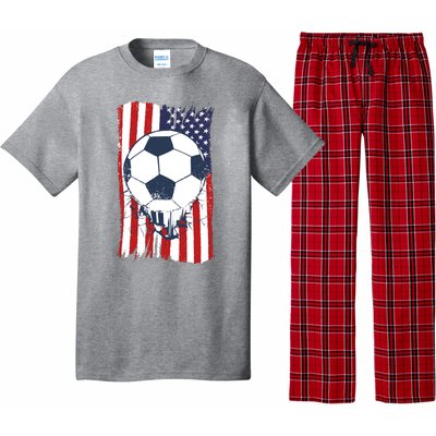 USA Flag Soccer Lover Pajama Set