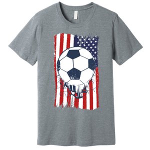 USA Flag Soccer Lover Premium T-Shirt