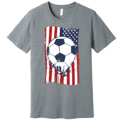 USA Flag Soccer Lover Premium T-Shirt